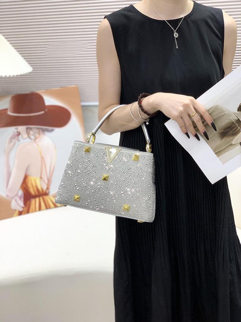 2024 Rhinestone Studded Women's Crossbody Handbag – Bright, Versatile, European & American Style