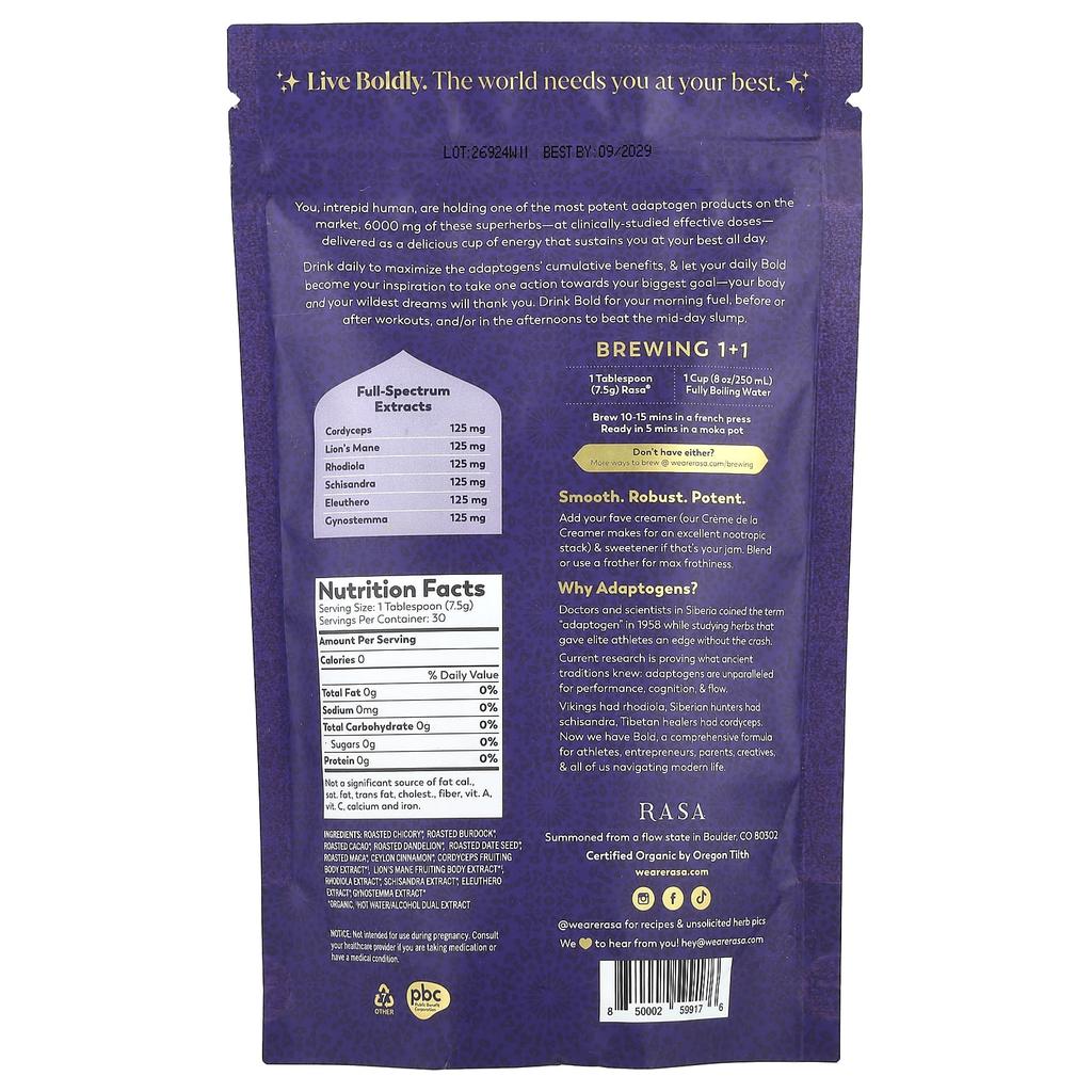 Rasa, Potential Energy Tonic, Bold, 8 Oz (226 G)