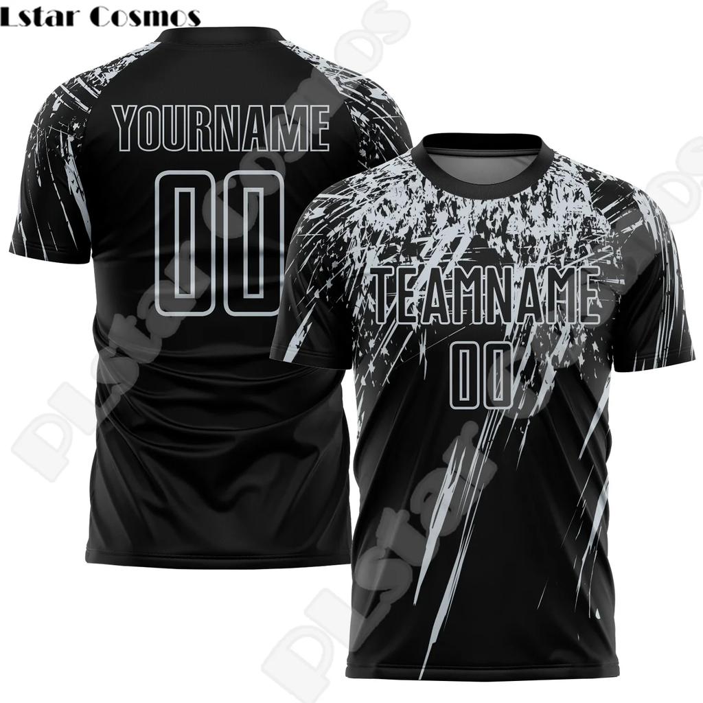 Nowa Moda Koszulka Piłkarska z Niestandardowym Imieniem Drużyny Logo Zawodnika Streetwear Drop Shipping Druk 3D Letnie Koszulki Casual Harajuku X6