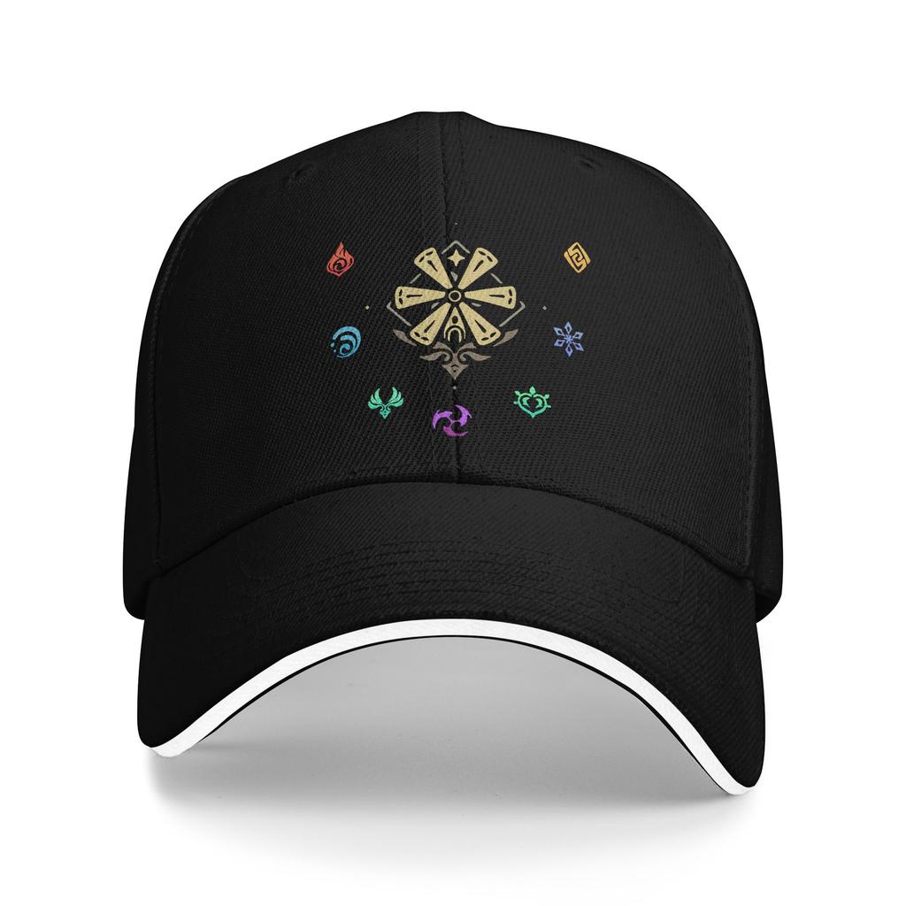 Paimon Genshin Impact Emergency Impact Baseball Caps Genshin Impact Anime Game Sandwich Hats Unisex Polyester Dad Hat Sport
