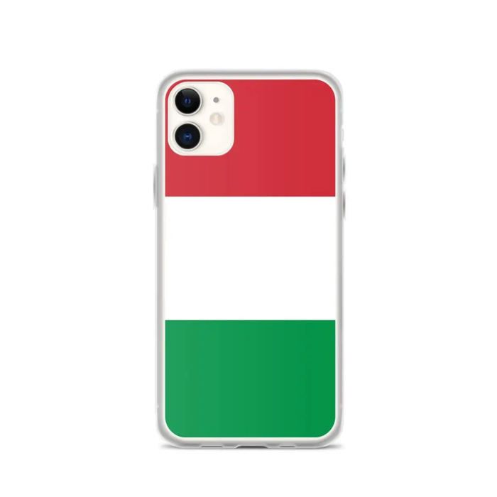 Coque iPhone - Drapeau Italie - iPhone 11 - Souple - Multicolore - Design Vertical