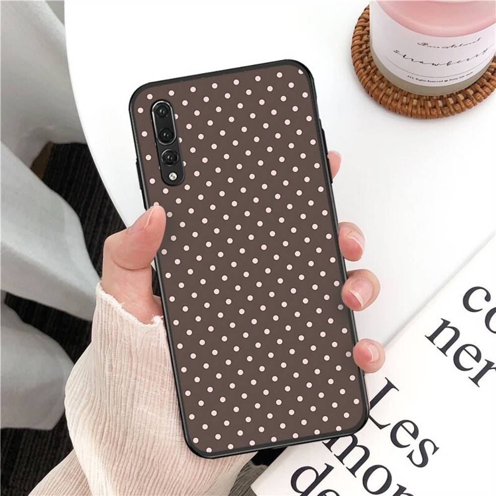 Korea Lovely Polka Dot Phone Case For Huawei P 8 9 10 20 30 40 50 Pro Lite Psmart Honor 10 Lite 70 Mate 20lite