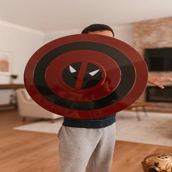 Deadpool Shield Marvel-Inspired Wall Decor Superhero Cosplay Prop Geek Gift for Him Home Decor