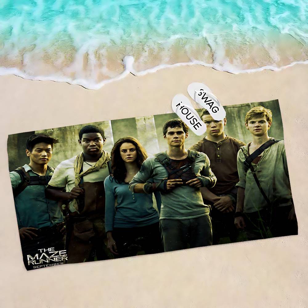 Movie Series The Maze Runner Big Microfiber Beach Towels Quick Dry Towel Sand Beach Towels Pool Towel for Travel Swim Pool Yoga