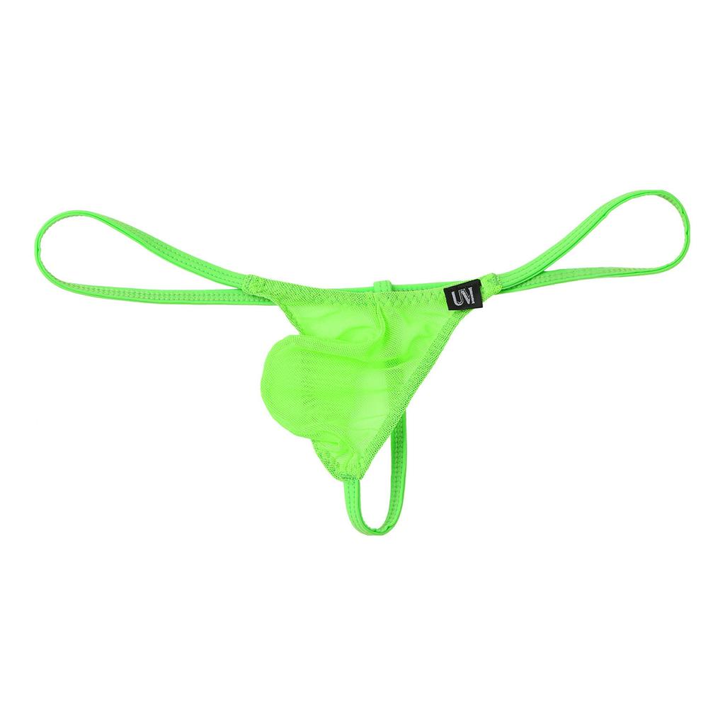 Pánské spodní prádlo tanga s průhlednou síťovinou Sexy průhledné pánské bikiny kalhotky s nízkým vzestupem