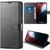 Protective Case - eFConnection - iPhone 16 Plus - Soft Synthetic Leather - Black - Semi-rigid