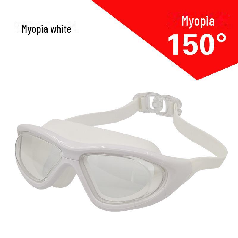 Plavecké brýle proti zamlžování s vysokým rozlišením pro krátkozraké dospělé - Ochrana očí pro muže a ženy