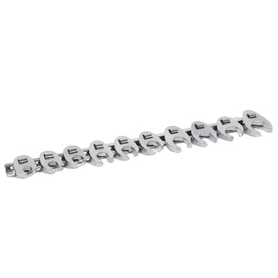 3/8inch Crowfoot Wrench Set 10-22mm 3/8inch Adjustable Spanner Wrench Set for Mechanical Work Access Fasteners Accessori