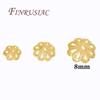 3mm 4mm 14K Gold Plated Brass Round Bead Caps For Necklace Bracelet Jewelry Making Supplies,DIY Accessories Beading Spacer Caps