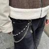 Stylish Double Layer Beaded Trouser Chain Handmade Pants Chain Simple Operation Clothing Accessory for Men and Women