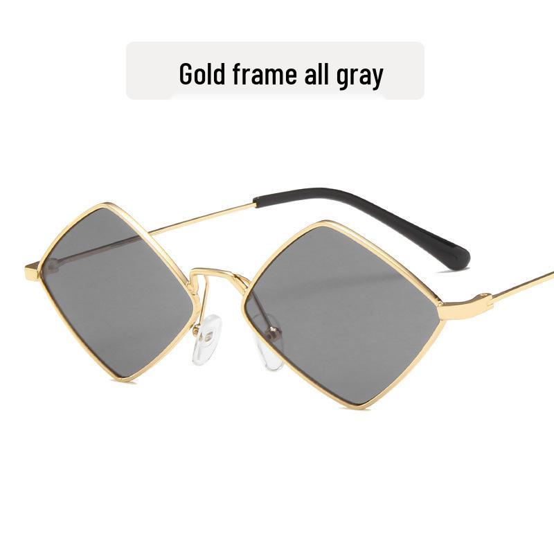 2020 European & American Retro Diamond Metal Irregular Sunglasses