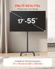 SucceBuy Rolling TV Stand Mobile TV Cart Suit for Various Sizes TV Portable TV Stand with Wheels for Living Room Bedroom Office