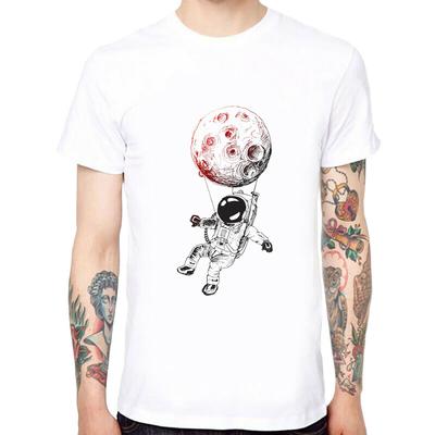 Flying The Moon Soft Funny Cool Unisex T-shirtShort Sleeve Tops Tee