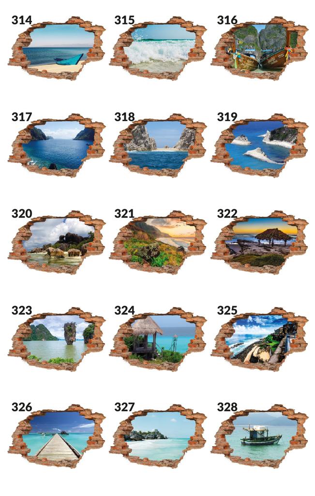 3D stickers photo wallpaper brick view 160 x 110