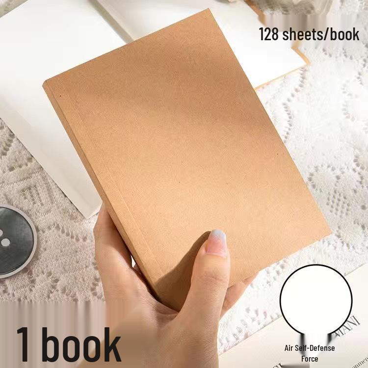 Xiaohongshu A5/B5 Thickened Blank & Lined Grid Retro Notebook for Students