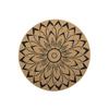 Round Faux Jute Placemats, Woven Table Mats with Nordic Pattern, Heat Resistant Pad for Dining Table, Restaurant Hotel Kitchen Decor