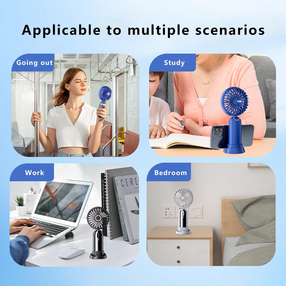 

F188 Portable USB Rechargeable Cooling Fan 100 Wind Speeds Handheld Summer Fan Pink