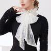 Solid Color Bow Lace Collar Detachable Ruffled edge Collar Fashion Lace Fake Collar  Cosplay