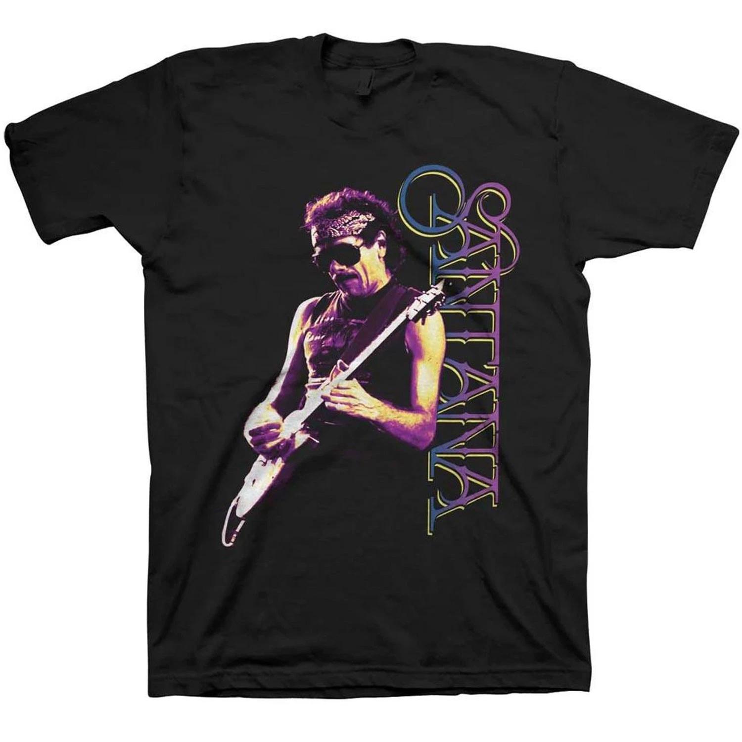 Men s Santana Classic Live Tee Slim Fit T-shirt Small Black XL