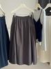 2026 Women's Mid-Length A-Line Skirt – Elastic Waist with Pockets, Loose Fit for Spring/Autumn