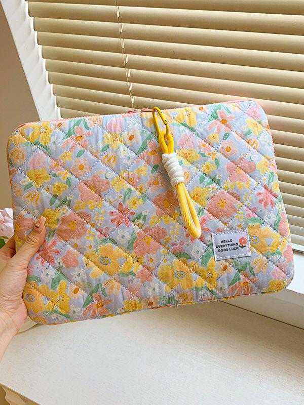 Chic Floral Laptop Sleeve for Women - Fits 11, 13, 15-inch Laptops & iPads