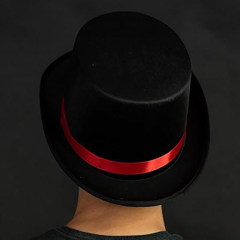 Elegant Magicians Hat with Ribbon for Stage/Casual Wear Magicians Costume