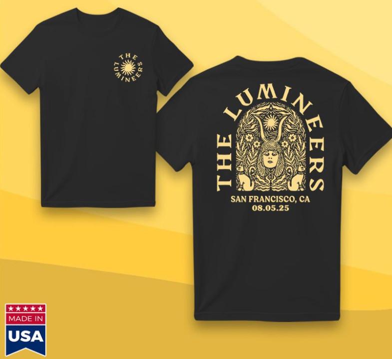 The Lumineers Live In San Francisco, CA August 5 2025 Tour T-Shirt Unisex T-Shirt M