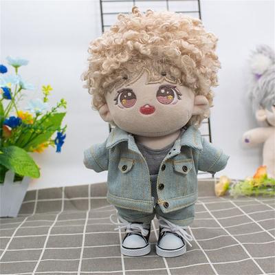10cm Cotton Doll Clothes Fashion Jeans Pants Jacket Suits Cotton Doll Casual Wears Coat Tops 1/12 Dolls Clothes Accessories