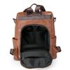 Pendler Rucksack aus weichem Leder Damen Rucksack mit großem Fassungsvermögen Einfarbige Reisetasche