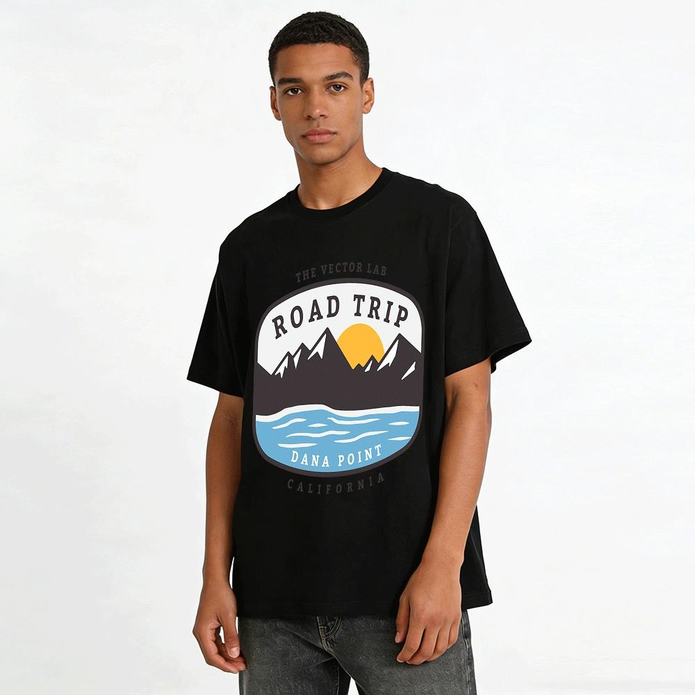 California Dana Point Road Trip Graphic Casual Tee Pure cotton T-shirt