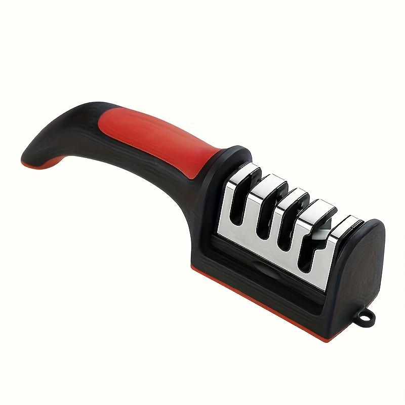 1PC Multi-functional Four-stage Professional Tool Sharpener, Made of Tungsten Steel, ABS and Ceramic Whetstone, Is a Must-have for Households.