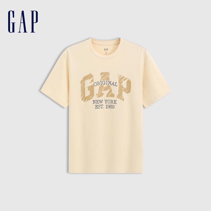 Gap Unisex 2025 Spring Logo Print Crewneck T-Shirt Style 725626 170/92A