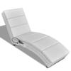 VidaXL Massage Lounge Chair White Faux Leather 240969