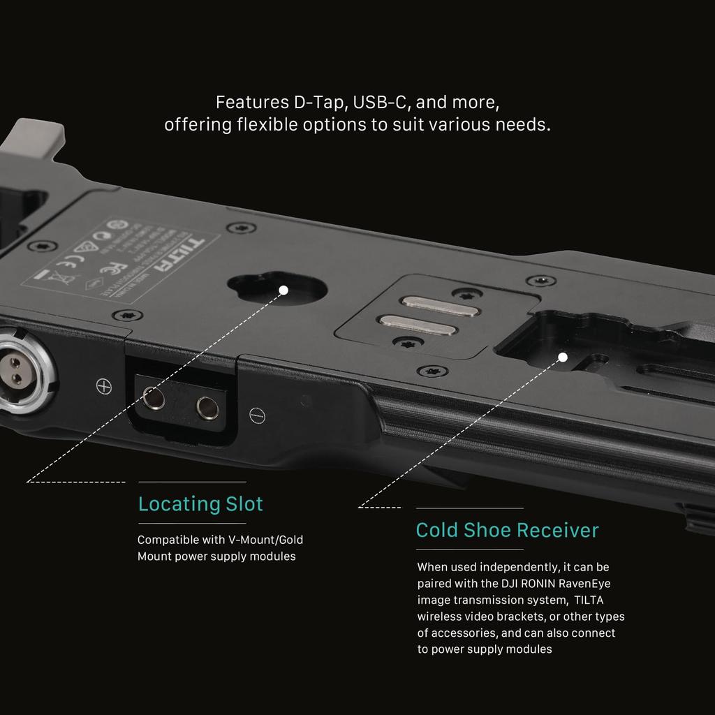 TILTA Power Plate for DJI RS 4 Pass-Through (TGA-PPP3)
