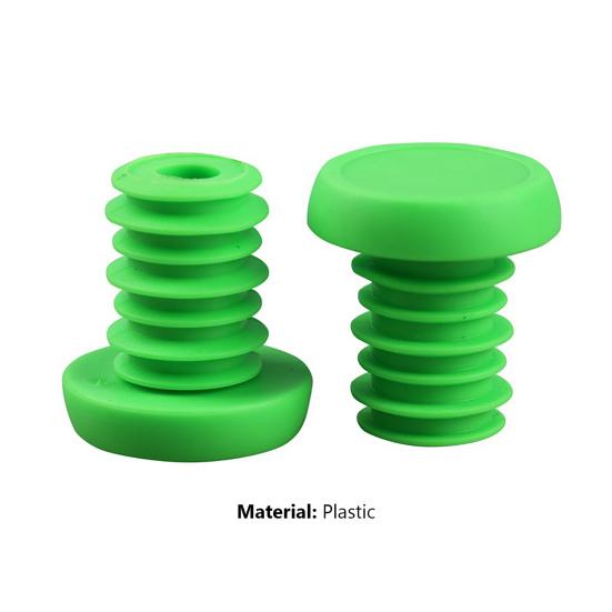 1 Pair Plastic Bar End Caps Anti-Vibration Bright Color Solid Wear-Resistant Bar End Plugs for Mountain Bikes