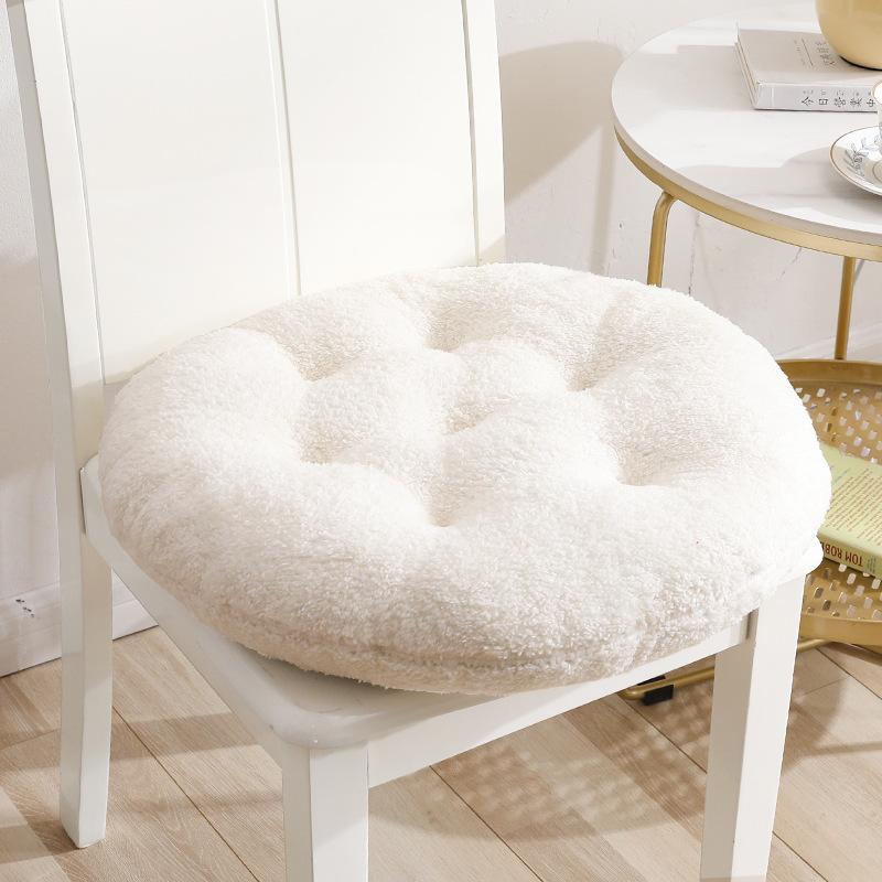 Luxuriöse runde, warme Stuhlkissen aus Plüsch, Esszimmerstuhlkissen, weiche Matten, rutschfest, geeignet für Heimdekoration