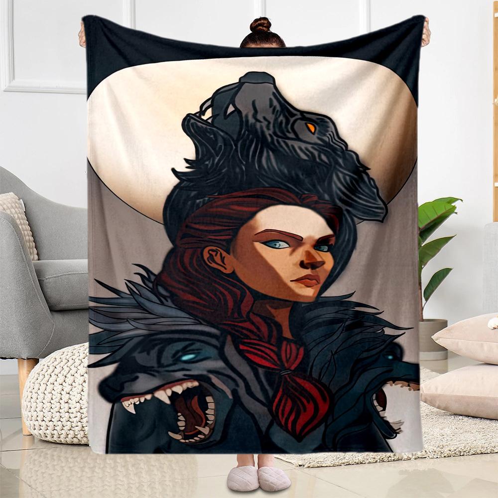 Gothic Style Blanket Soft Warm Cozy Great for Livingroom Picnics Sofa for All Seasons Digital Print Perfect Gift for Relatives and Friends