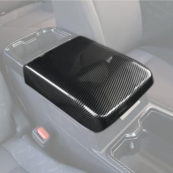 Carbon Fiber Style Console Armrest Box Cover Panel For Toyota Tacoma 2024 - 2025