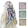 Women's Silk Scarf Large Square Scarf Fashion Floral Print Vintage Headscarf Faux Silk Satin Scarf