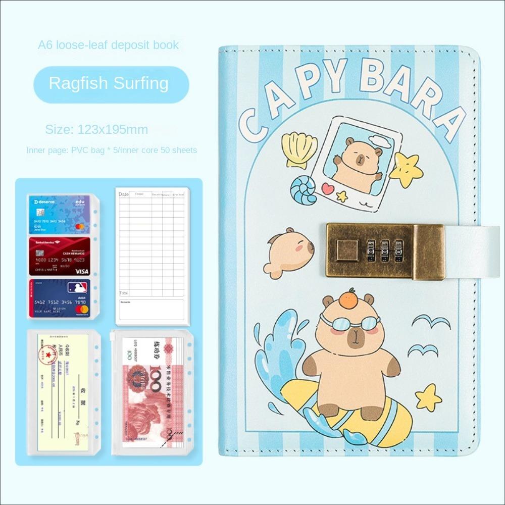 

Капибара Папка Челлендж Накоплений с Кодовым Замком Папка Челлендж Конвертов для Детей Style 2