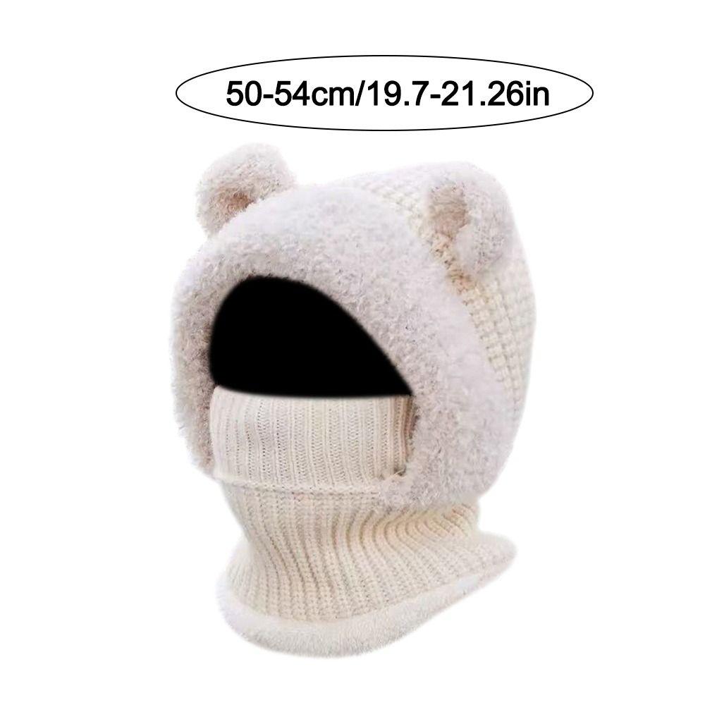 Woolen Kids Winter Hat Windproof Hooded Cap New Neck Warmth Cover Winter