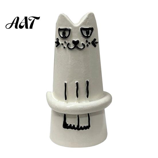 Cute Floral Arrangement Pot Creative Cat Shaped Flower Vase, Minimalist Cartoon Kitten Tabletop Planter for Dried Small Desktop Ornament Fresh