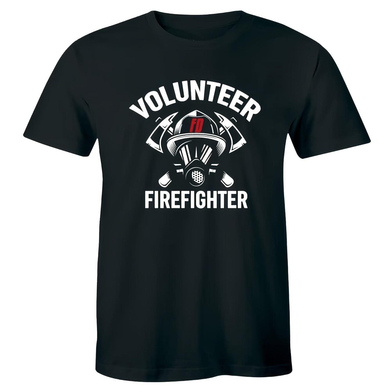 Thin Red Line Firefighter Helmet Axes Fire Rescue Volunteer TShirt 100 Cotton ONeck Short Sleeve Summer Casual Mens Tshirt S