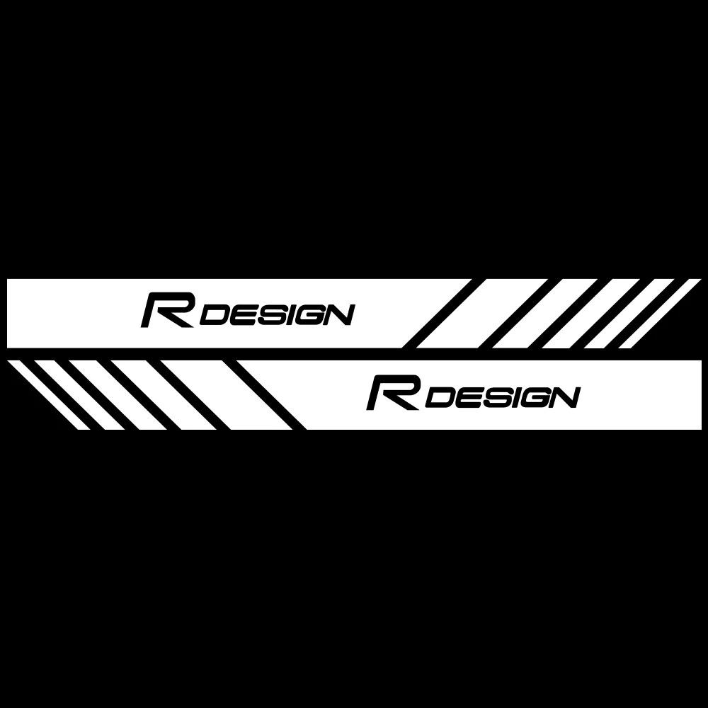 

2Pcs R DESIGN Car Rearview Mirror Stickers For Volvo XC60 XC90 XC40 S60 Waterproof Reflective PVC Decor Decals Auto Accessories
