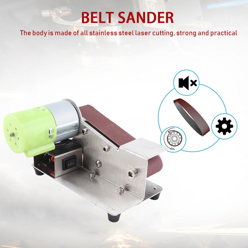 15-degree Fixed Angle Knife Sharpener Belt Sander 7 Level Adjustable Polisher Polishing Machine with 10pcs Sanding Belts