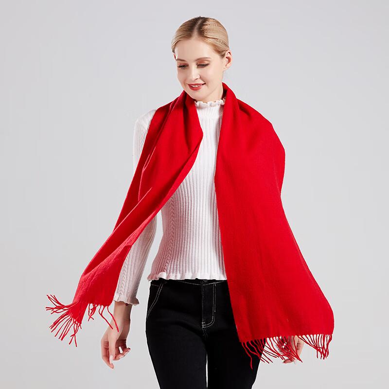 SIYUTANG Festive Red Fleece Scarf