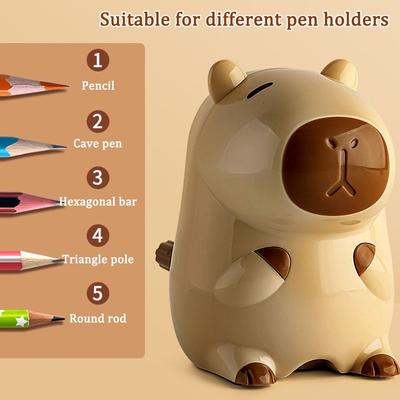 Cute Capybara Pencil Sharpener Cartoon Sharpening Tools Trendy Pencil Sharpening