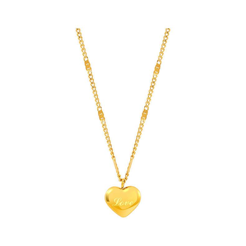 

Elegant Heart Pendant Necklace with Delicate Chain Lightweight Design Suitable for Everyday Wear and Special Occasions Simple Minimalist Jewelry золотой