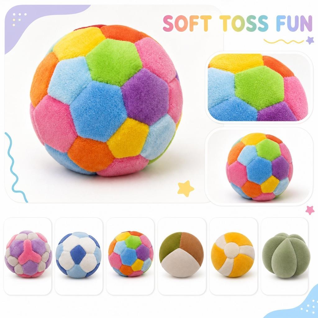 Soft Plush Ball Toy for Pets Durable Interactive Chew Toy Lightweight and Safe for Dogs and Puppies