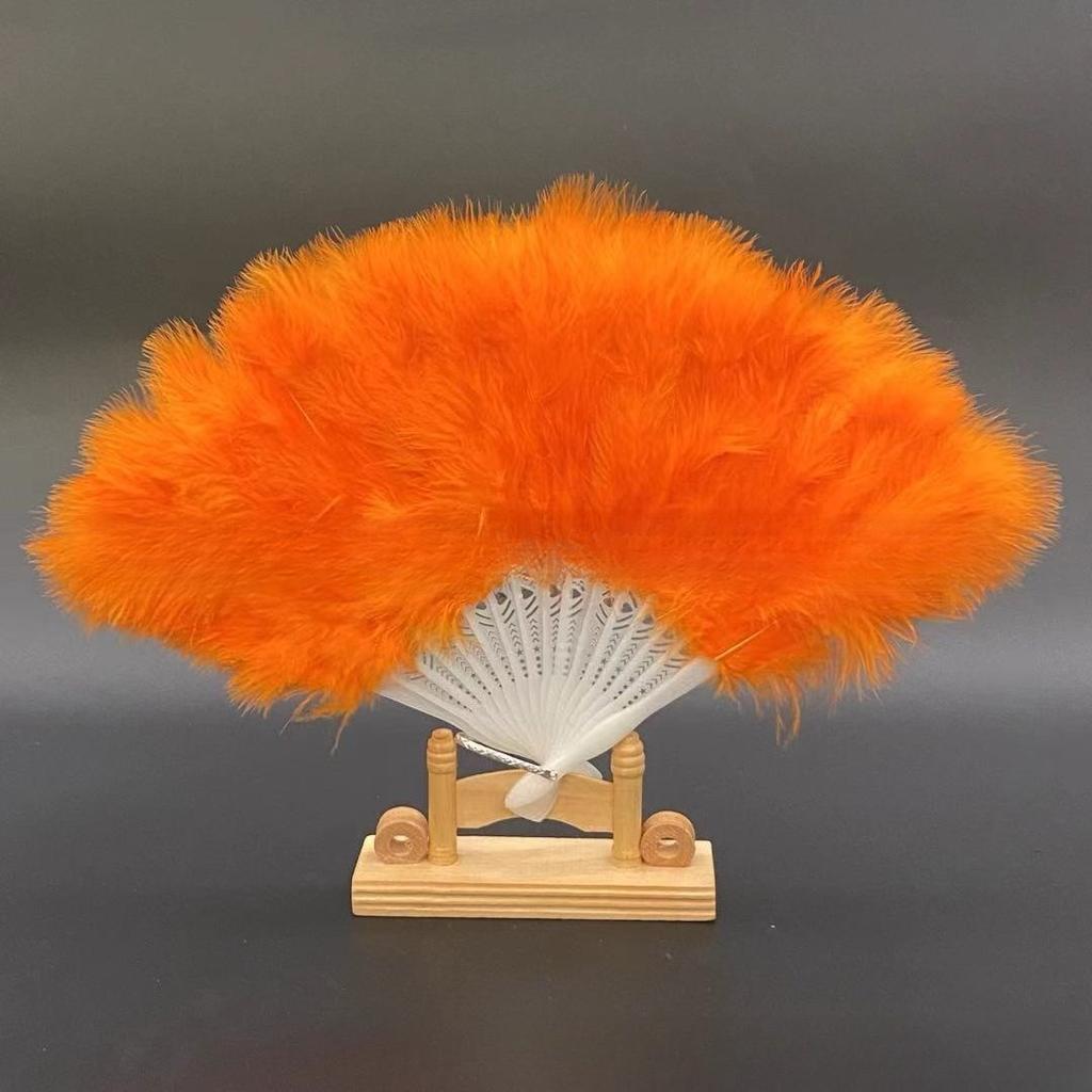 Bridal Feather Hand Fan - Elegant Wedding Accessory for Bachelorette Parties & Ceremonies - Luxe Folding Fan